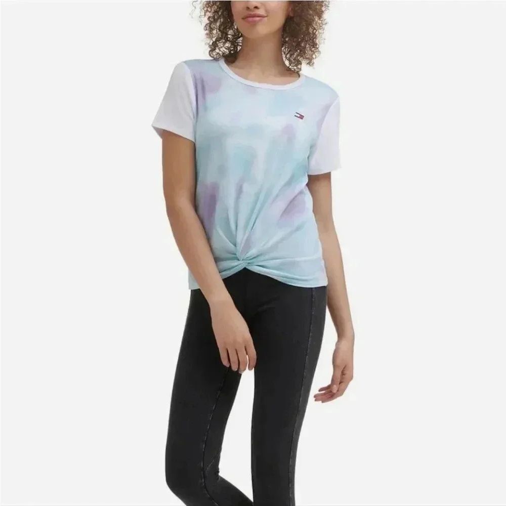 Tommy Hilfiger sport tie dye t shirt twisted front nwt